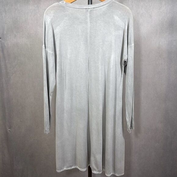 Mineral Washed Long Sleeve Dress w/ pocket - Picture 5 of 6